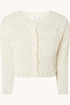 Bash Jump grofgebreid cropped vest van katoen
