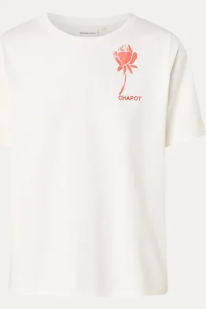 Fabienne Chapot Rose T-shirt met print en logo