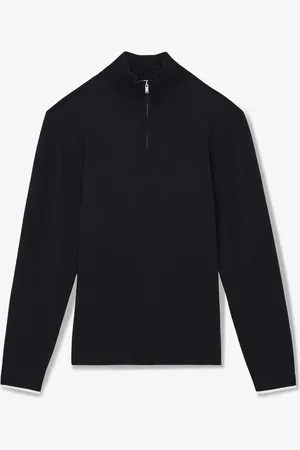 Reiss Swinley fijngebreide pullover met halve rits