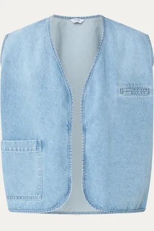 penn ink Gilet van denim met opgestikte zak