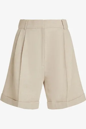 Tommy Hilfiger High waist wide fit korte broek in linnenblend