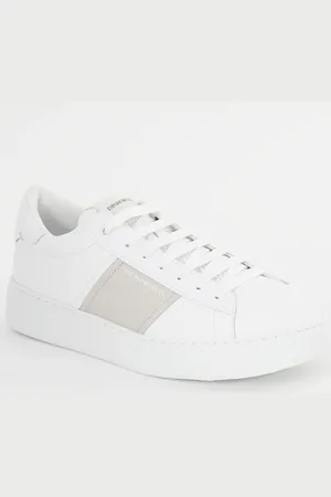 Emporio Armani Sneaker met logo van leer
