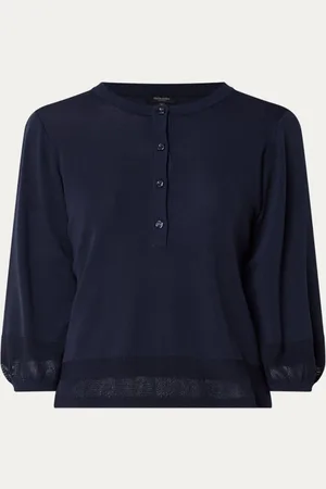 Claudia Sträter Fijngebreide pullover met pofmouw