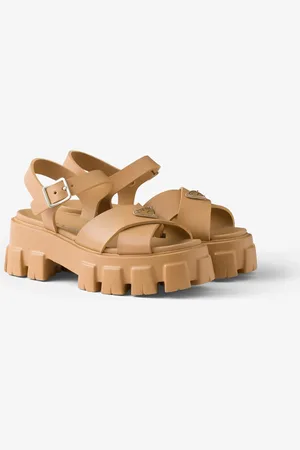 Prada Monolith sandaal van rubber met logo