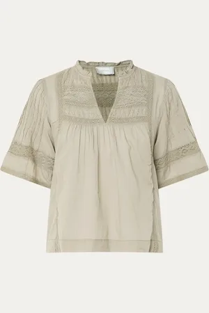 Neo Noir Siama semi-transparante blouse met details van kant