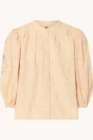 Farm Rio Blouse met borduring en ballonmouw