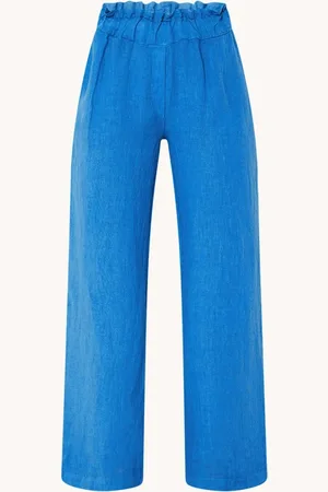 BY-BAR Robyn high waist wide fit pantalon van linnen