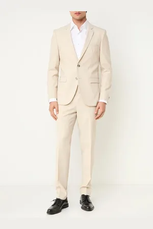 HUGO BOSS Arti/Hesten232X slim fit 2-delig pak in scheerwolblend