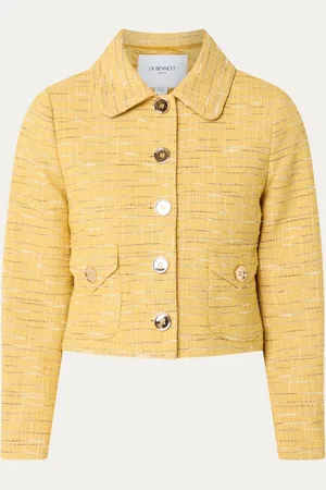 L.K. Bennett L-K-Bennett Varley cropped jack met tweed-look en klepzakken