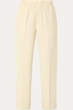 Sandro Wide fit pantalon met steekzakken en persplooi