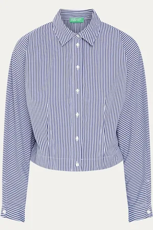 Benetton Cropped blouse met streepprint