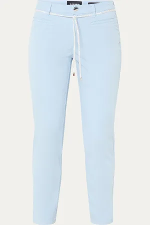 Rosner Alisa mid waist slim fit broek met strikceintuur