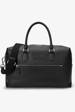 Ralph Lauren Pebbled businesstas van leer met logo