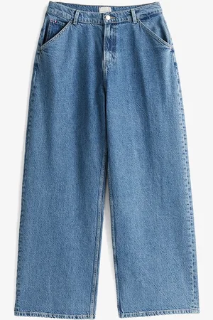 Tommy Hilfiger TH X SRG mid waist wide leg jeans met medium wassing