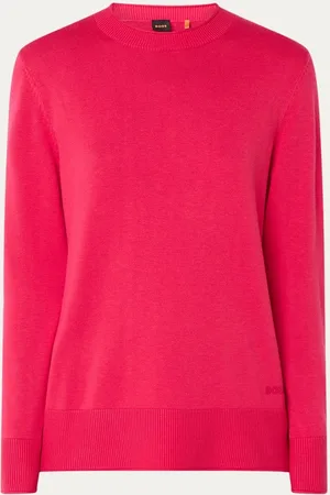 HUGO BOSS Fanikales fijngebreide pullover met logo