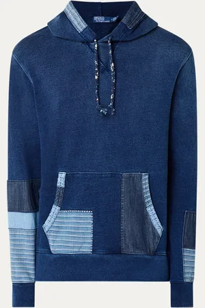 Ralph Lauren Hoodie met patchwork en verwassen afwerking