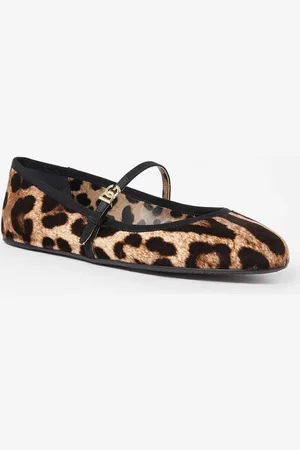 Dolce & Gabbana Ballerina van fluweel met panterprint