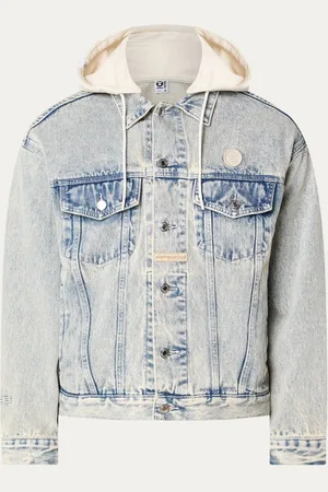 AAPE Jack van denim met afneembare capuchon en borstzakken