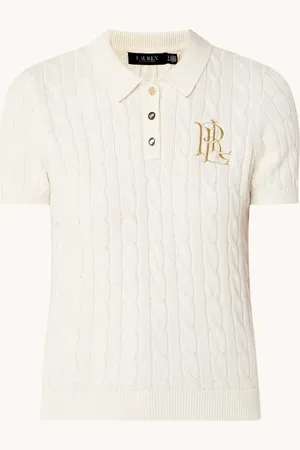 Ralph Lauren Kabelgebreide polo met logoborduring