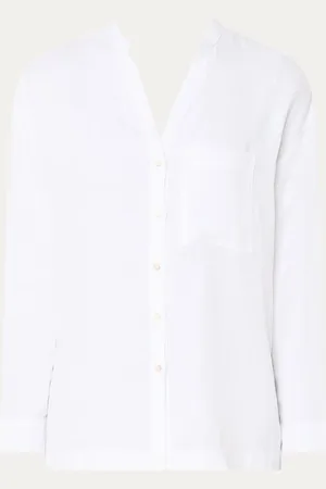 Benetton Blouse van linnen met borstzak