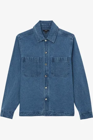 Reiss Tore overshirt van denim met gekleurde wassing