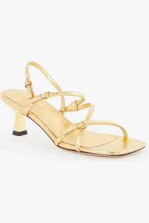 Sandro Sandalette van leer met metallic finish