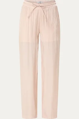 Dante 6 Soir high waist wide fit broek met glanzende finish