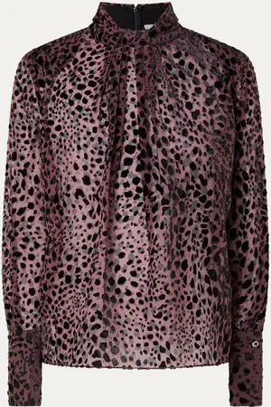 Bash Dionysos semi-transparante top met flockprint