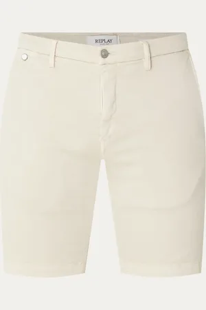 Replay Benni straight fit korte chino met steekzakken