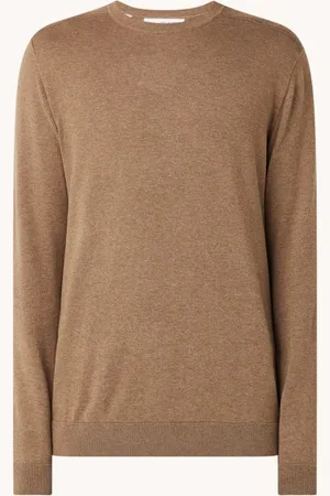 SELECTED Berg fijngebreide pullover met ronde hals
