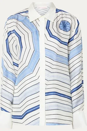Sandro Blouse van zijde met print