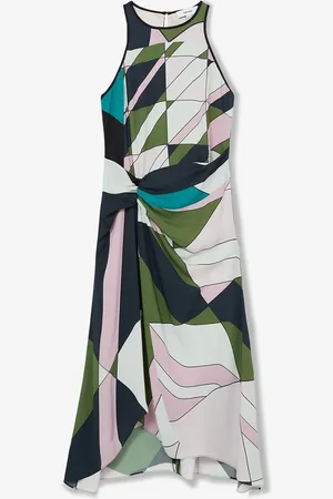 Reiss Avia midi jurk met colour bocking