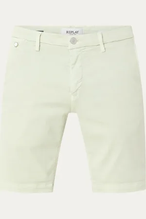 Replay Benni straight fit korte chino met steekzakken