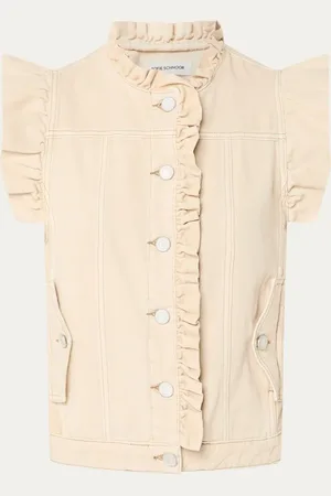 Sofie Schnoor Farah gilet van denim met ruches