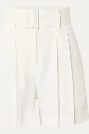 Sandro High waist wide fit korte broek met ceintuur
