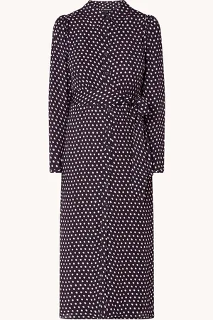 Whistles Midi blousejurk met stippenprint en strikceintuur