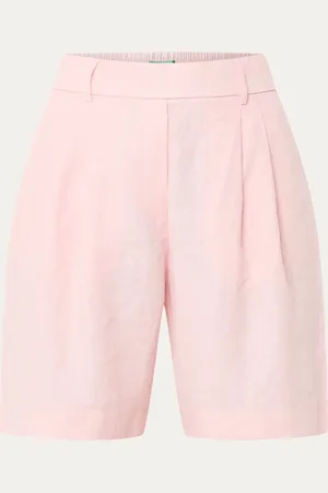 Benetton Bermuda high waist loose fit korte broek van linnen