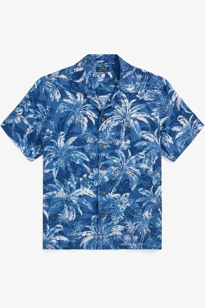 Ralph Lauren Classic fit overhemd van linnen met print