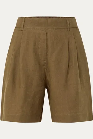 Benetton Bermuda high waist loose fit korte broek van linnen