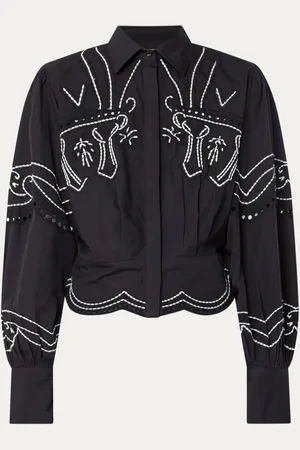 Josh V Daphne cropped blouse met borduring