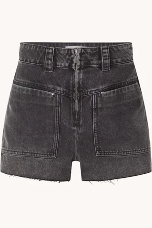 Bash David high waist slim fit korte broek van denim
