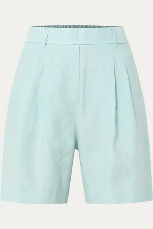 Benetton Bermuda high waist loose fit korte broek van linnen