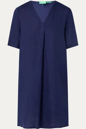 Benetton Mini tuniekjurk van linnen met V-hals