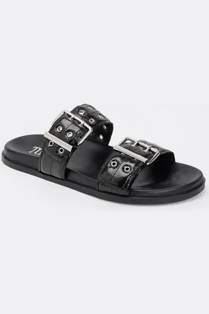 Toral Ares sandaal van leer met gespdetail