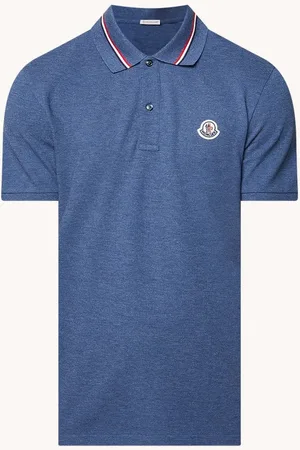 Moncler Regular fit polo met getipte boorden en logo