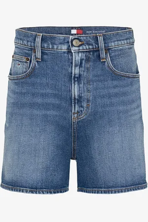 Tommy Hilfiger Mid waist straight fit korte broek van denim