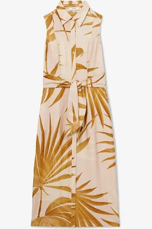 Reiss Morgan midi T-shirt jurk met strikceintuur