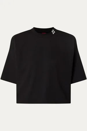 HUGO BOSS Damelody cropped T-shirt met logo