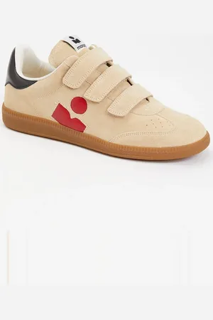 Isabel Marant Beth sneaker van suède met leren details