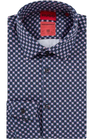 HUGO BOSS Kenno slim fit overhemd met print